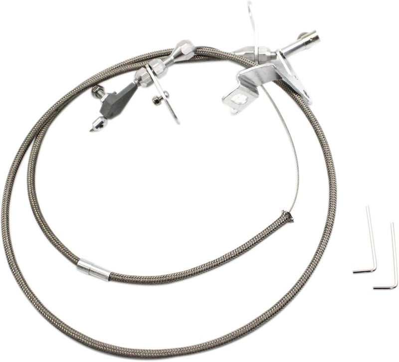 Tiny Force 24" Throttle & Kickdown Cable Carb Bracket Linkage & Return Spring Kit Compatible with Chrysler Mopar 727 Compatible with Dodge - Image 2